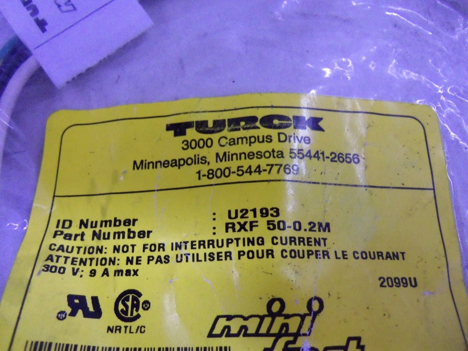 LOT OF 9 TURCK RXF 50-0.2M *NEW*