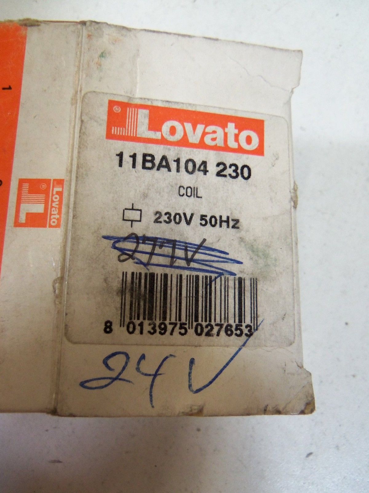 LOVATO COIL 24V 11BA104 230 *NEW IN BOX*