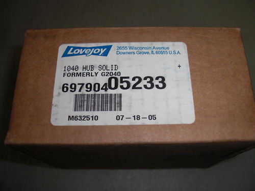 LOVE JOY 1040 HUB SOLID 05233 *NEW IN BOX*