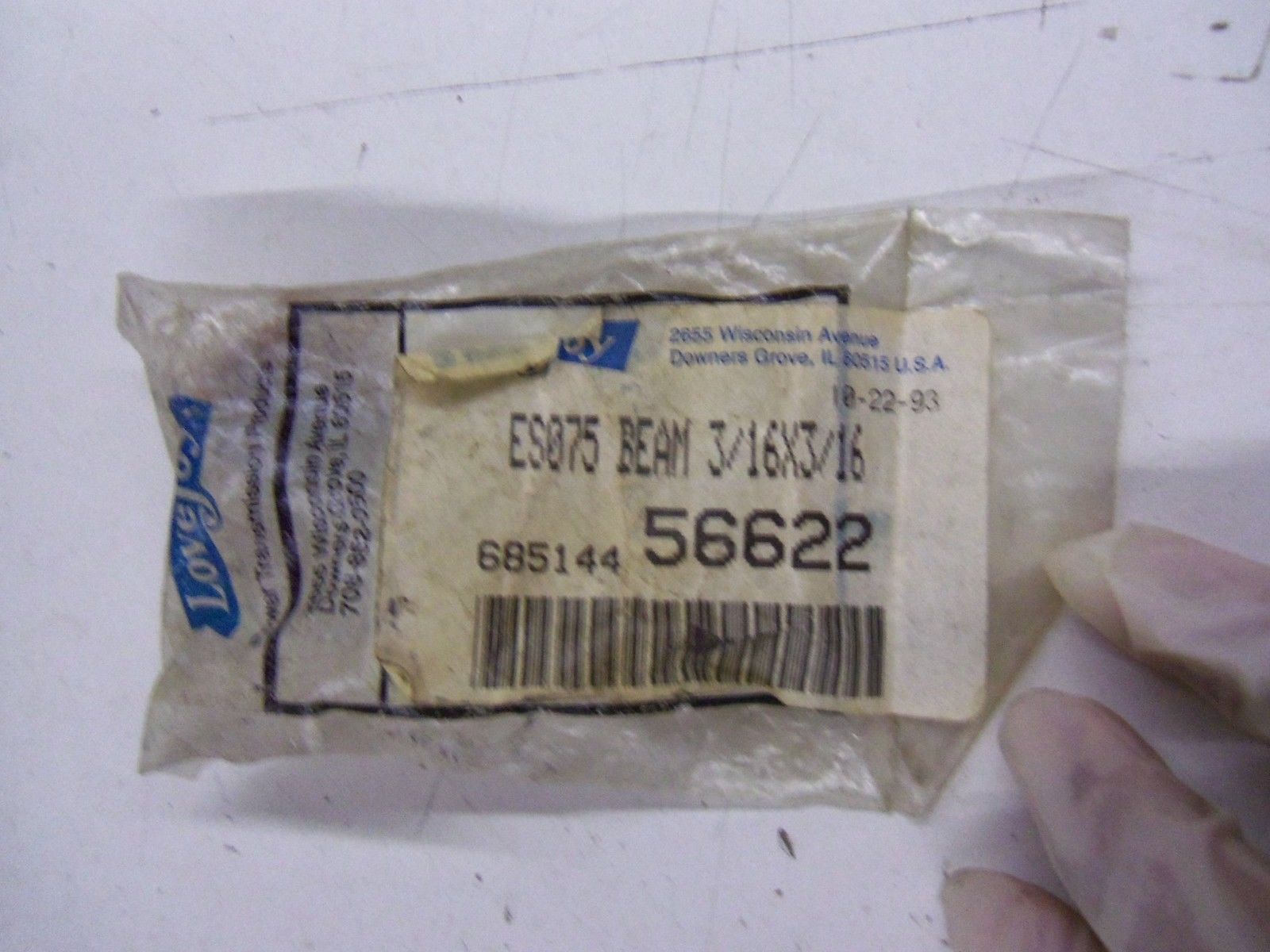 LOVEJOY ES075 BEAM 3/16X3/16   *NEW IN FACTORY BAG*