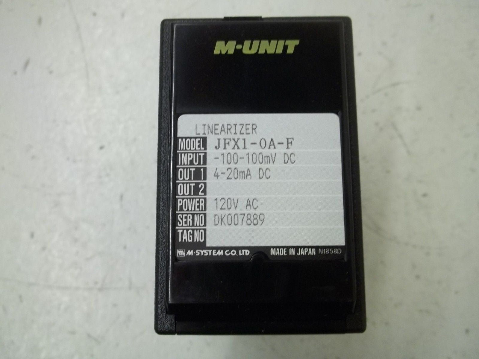 M-SYSMTEN JFX1-0A LINEARIZER 120V *NEW NO BOX*
