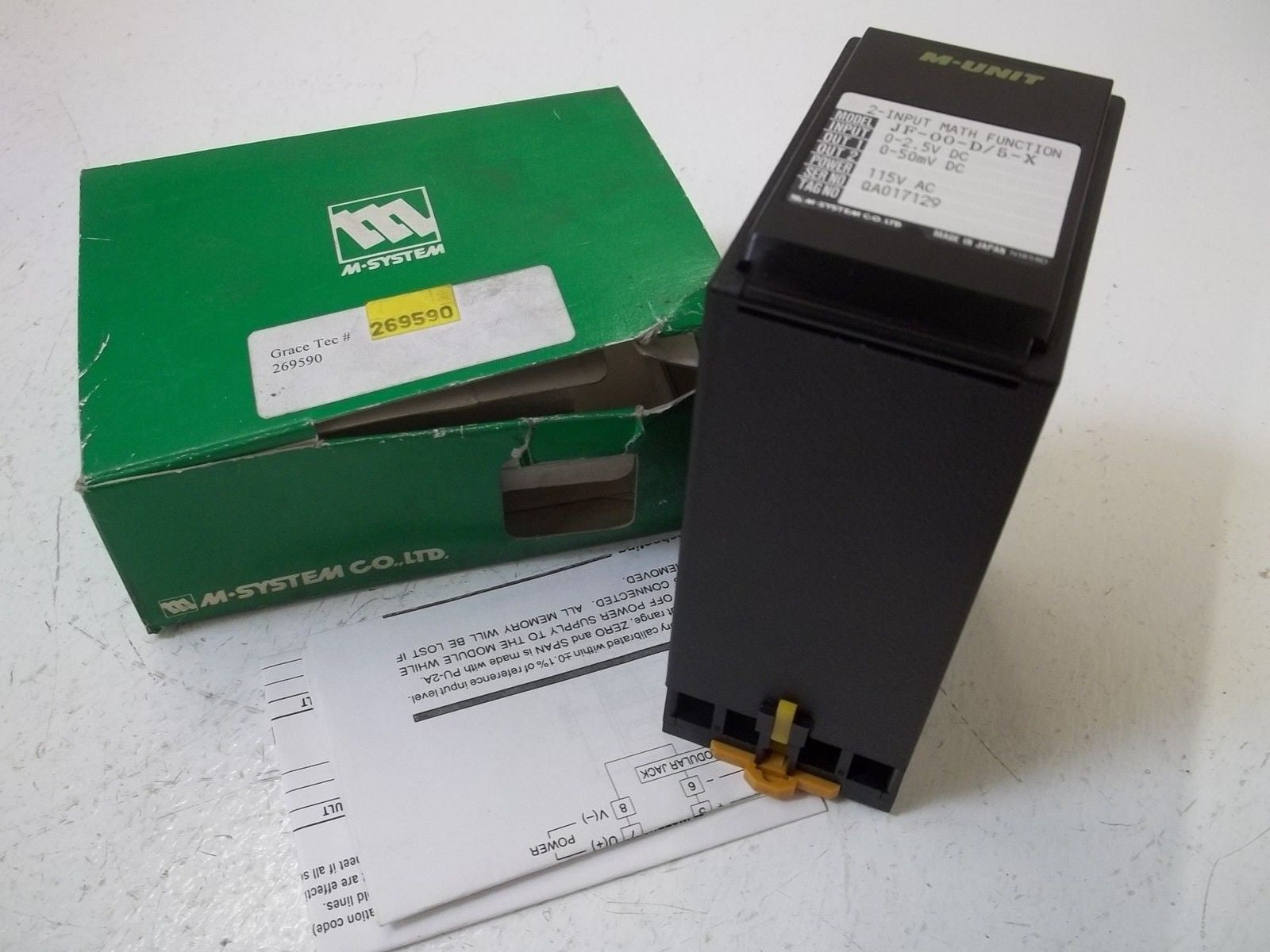 M-SYSTEM CO. LTD. JF-00-D/5-X *NEW IN BOX*