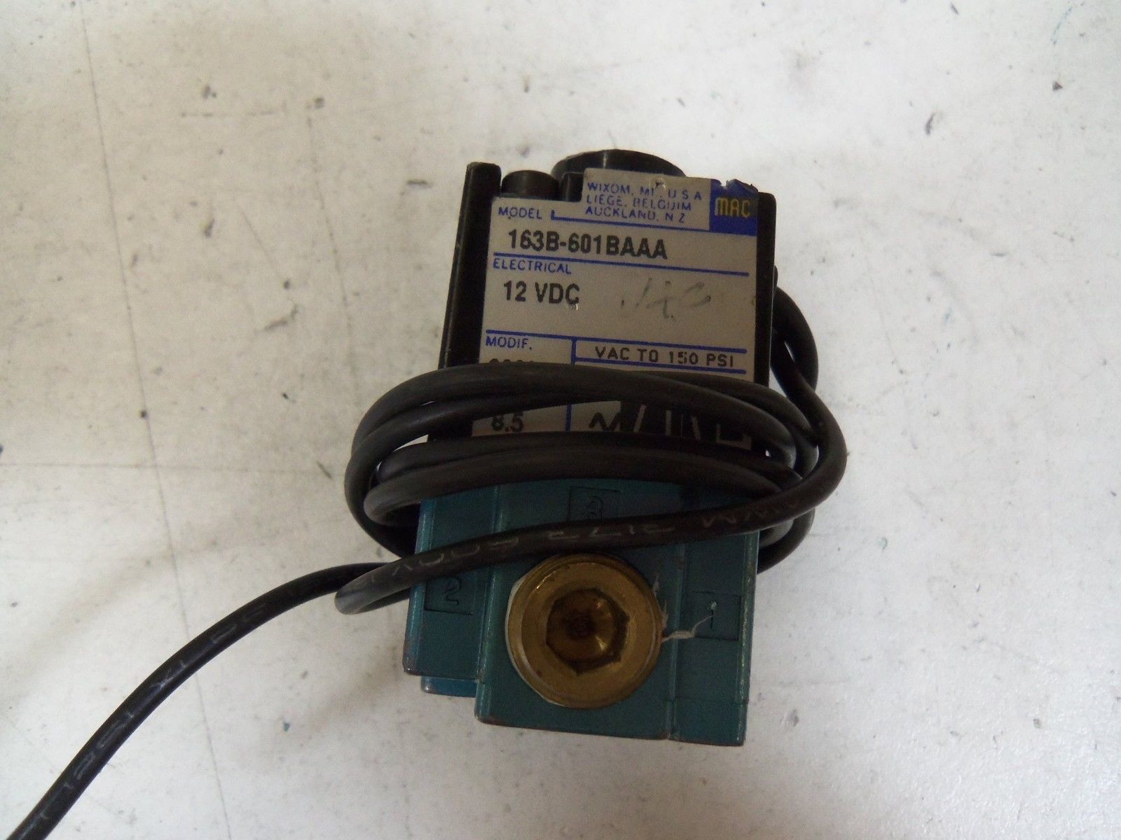 MAC 163B-601BAAA SOLENOID VALVE *USED*