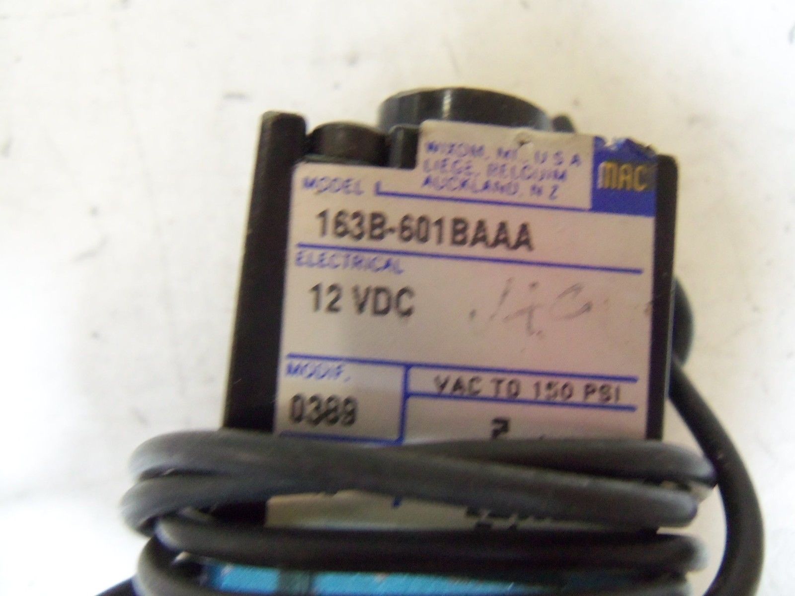 MAC 163B-601BAAA SOLENOID VALVE *USED*