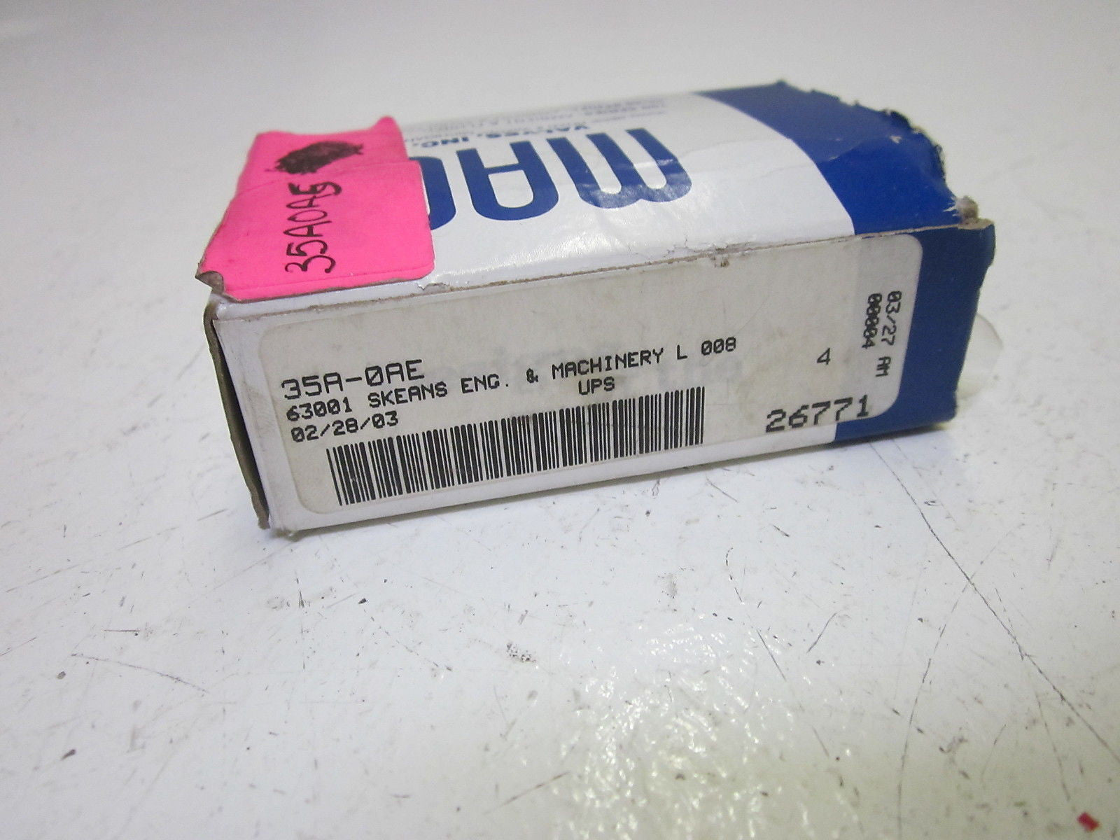 MAC 35A-0AE RIPPED BOX (AS PICTURED) *NEW IN BOX*