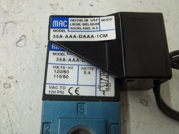 MAC 35A-AAA-DAAA-1CM SOLENOID VALVE *NEW NO BOX*