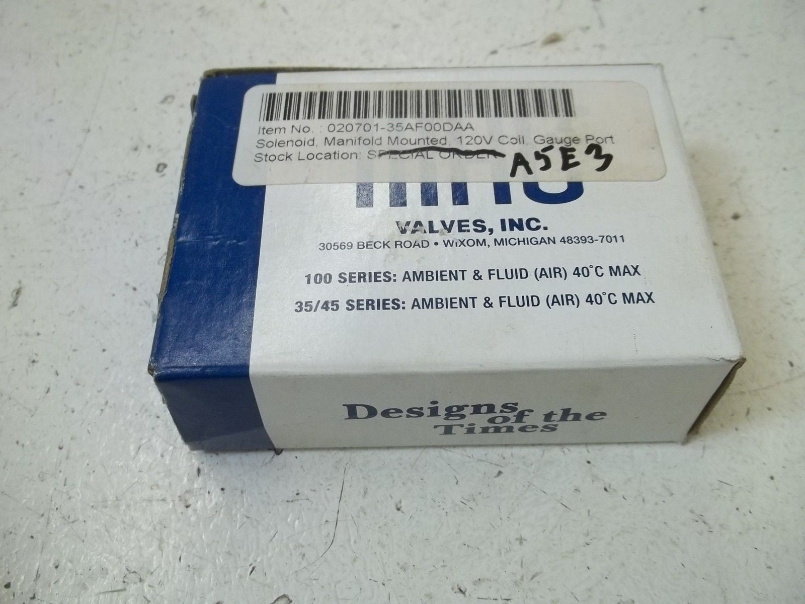 MAC 35A-F00-DAAA-1BA SOLENOID VALVE *NEW IN BOX*