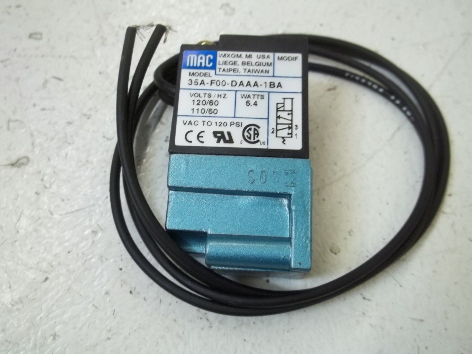 MAC 35A-F00-DAAA-1BA SOLENOID VALVE *NEW IN BOX*