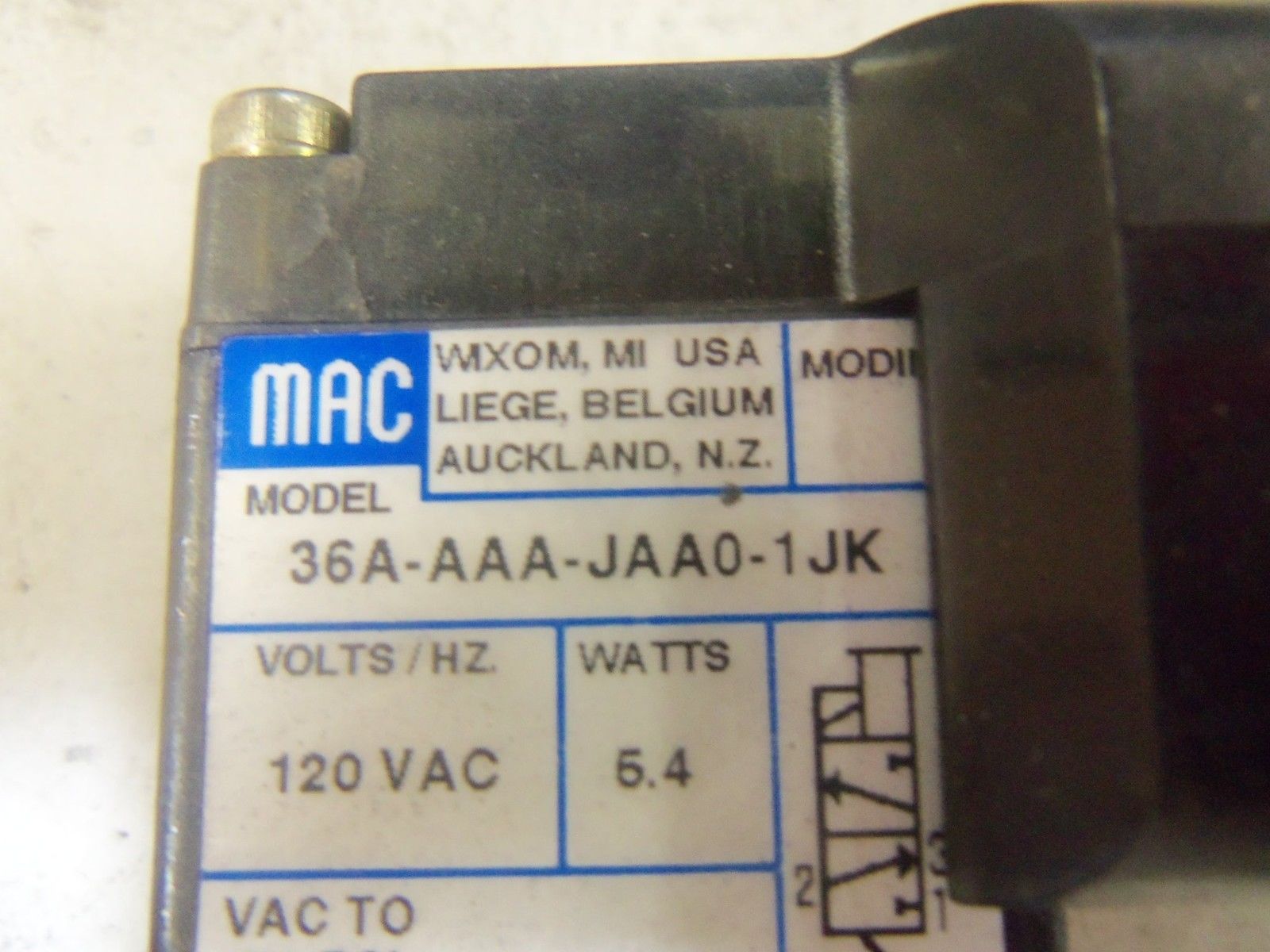 MAC 36A-AAA-JAA0-1JK SOLENOID VALVE *NEW IN BOX*