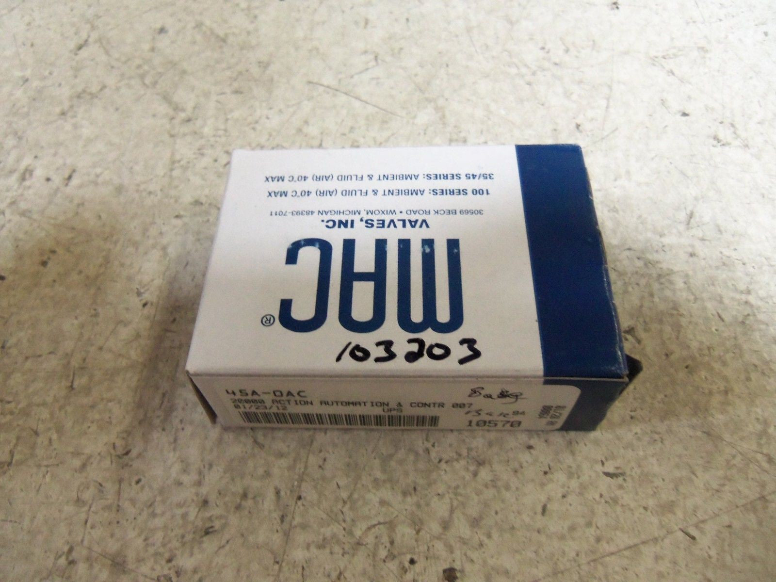 MAC 45A-0AC VALVE *NEW IN BOX*