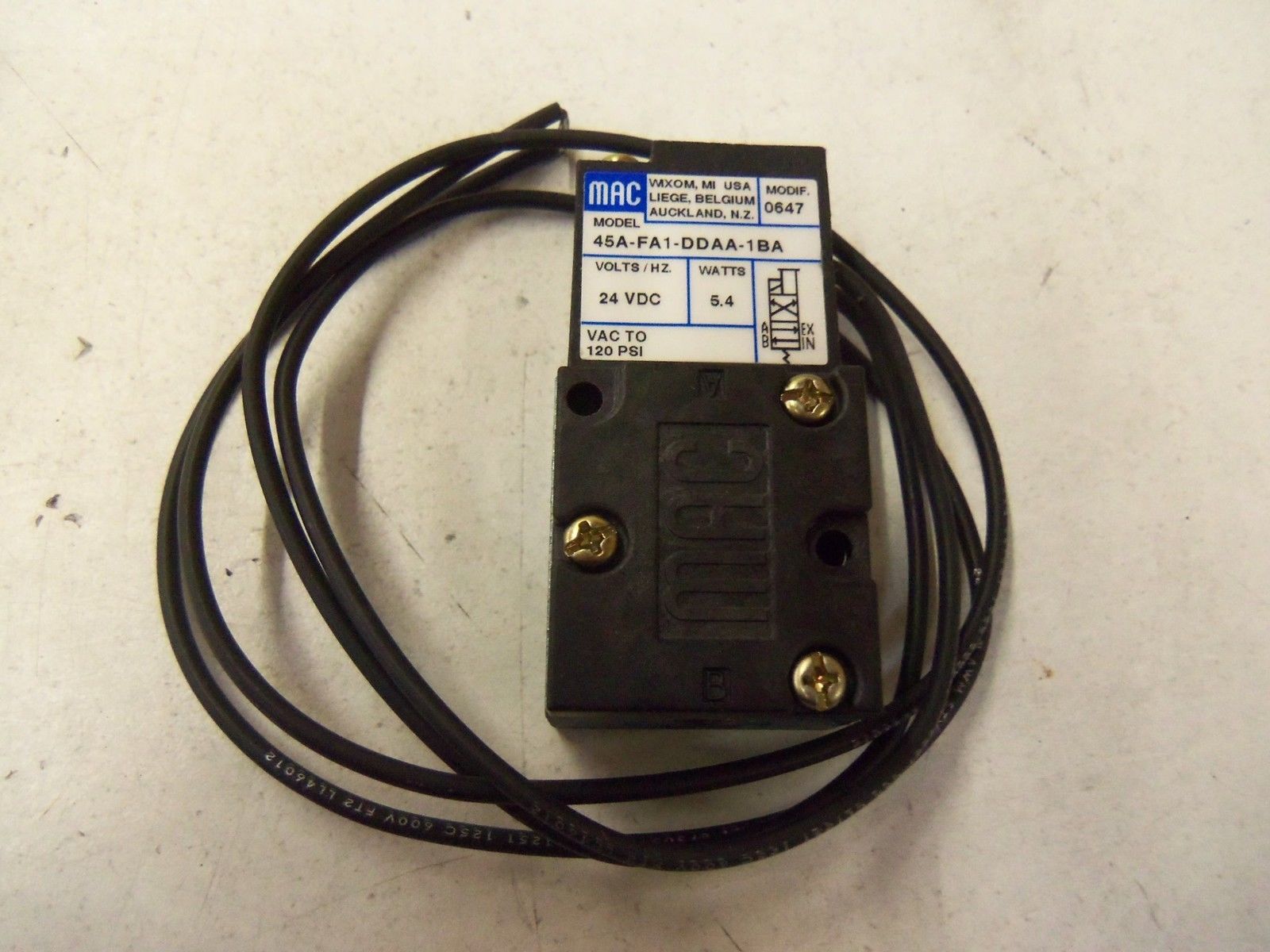 MAC 45A-FA1-DDAA-1BA SOLENOID VALVE *NEW NO BOX*