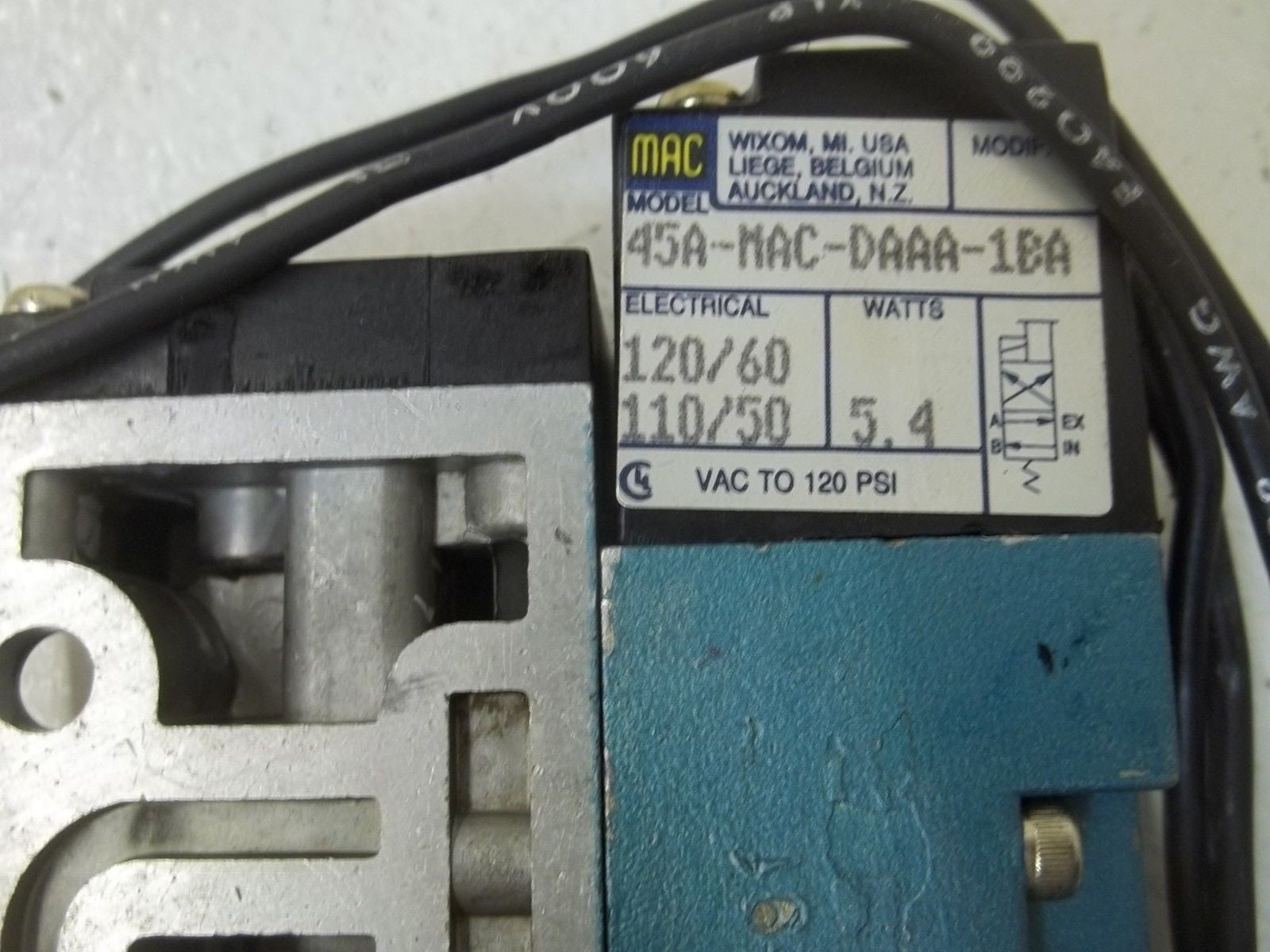 MAC 45A-MAC-DAAA-1BA SOLENOID VALVE *NEW NO BOX*