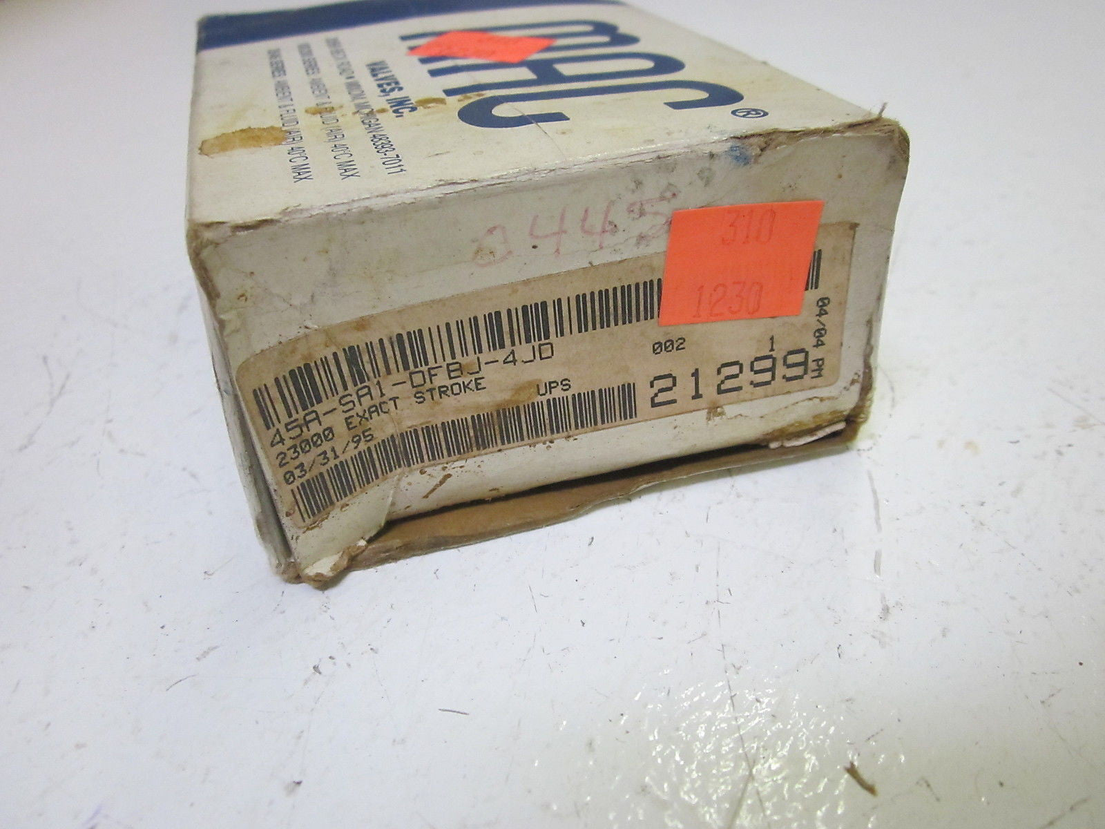 MAC 45A-SA1-DFBJ-4JD VALVE *USED*