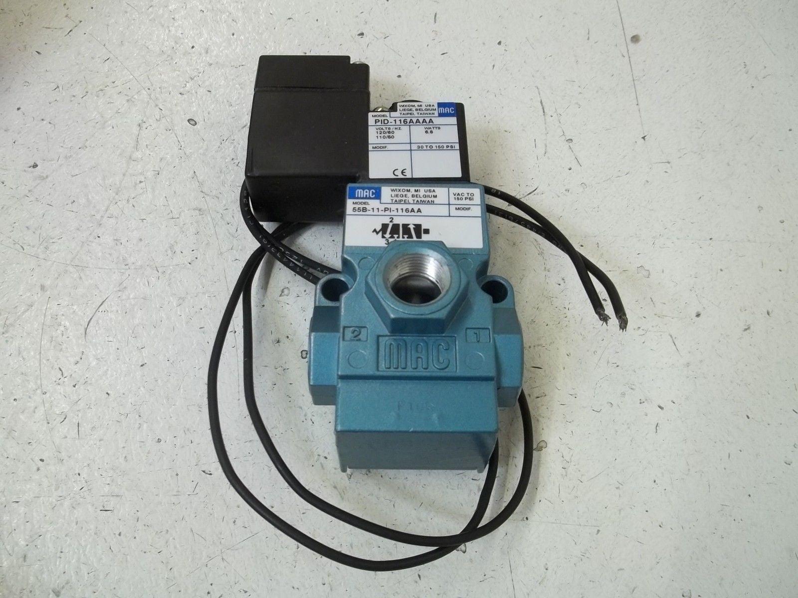 MAC 55B-11-PI-116AA SOLENOID VALVE *NEW IN BOX*