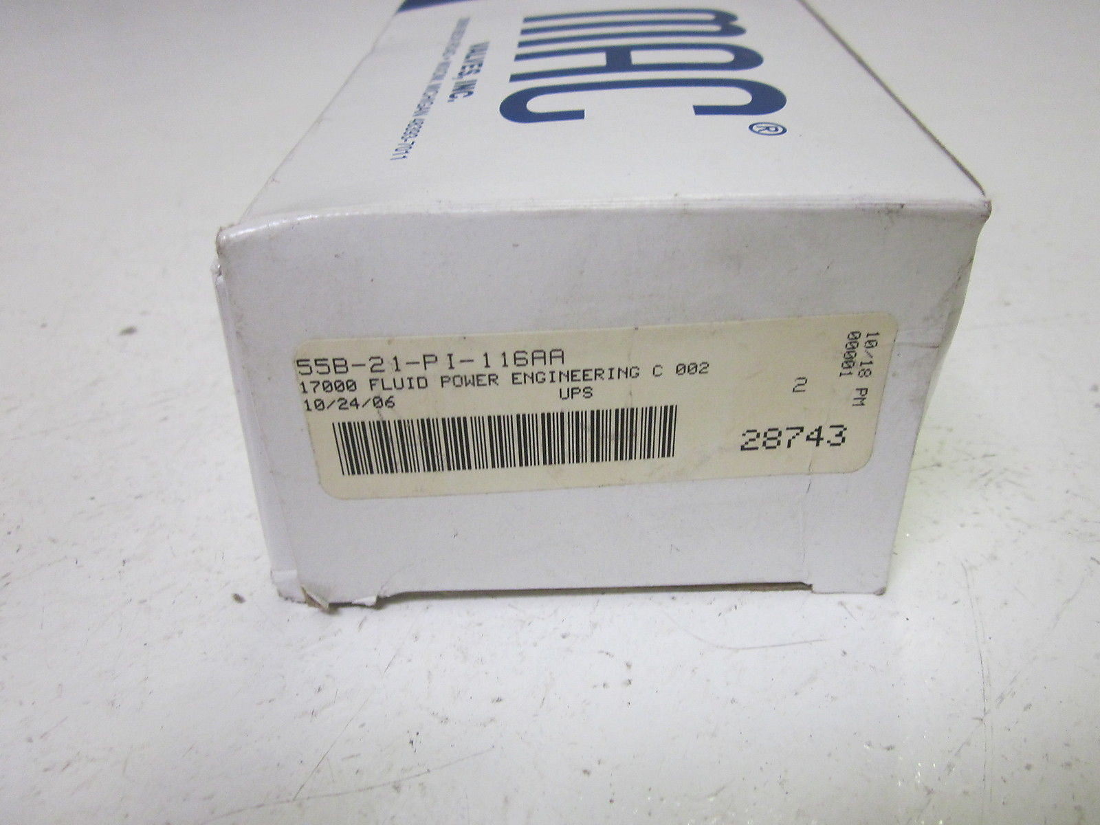 MAC 55B-21-PI-116AA SOLENOID VALVE  *NEW IN BOX*