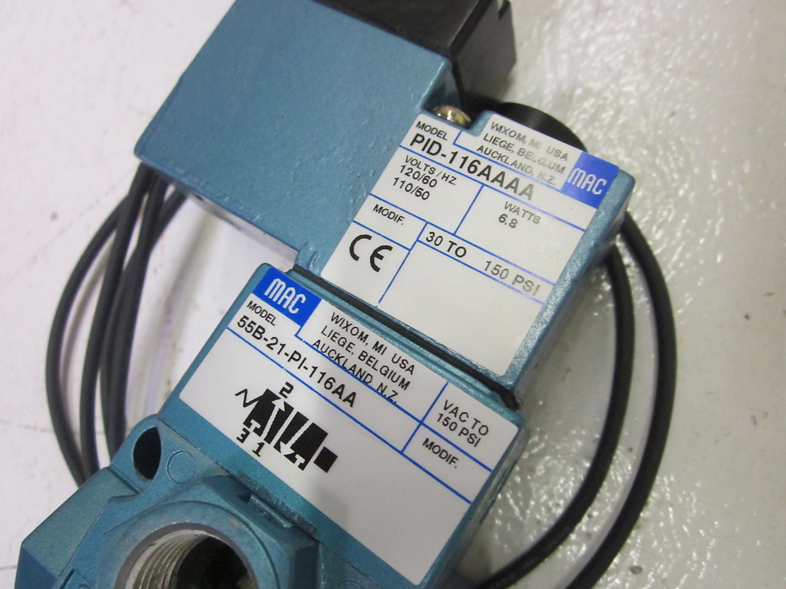 MAC 55B-21-PI-116AA SOLENOID VALVE  *NEW IN BOX*