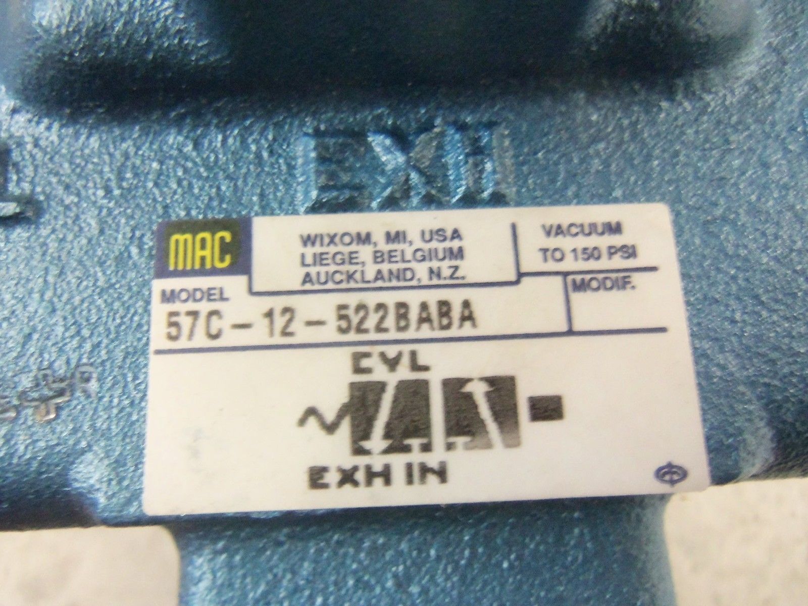 MAC 57C-12-522BABA VALVE *USED*