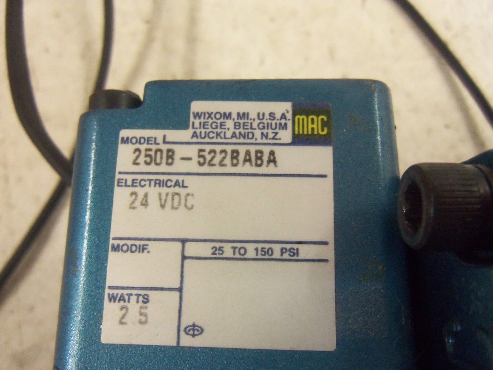 MAC 57C-12-522BABA VALVE *USED*