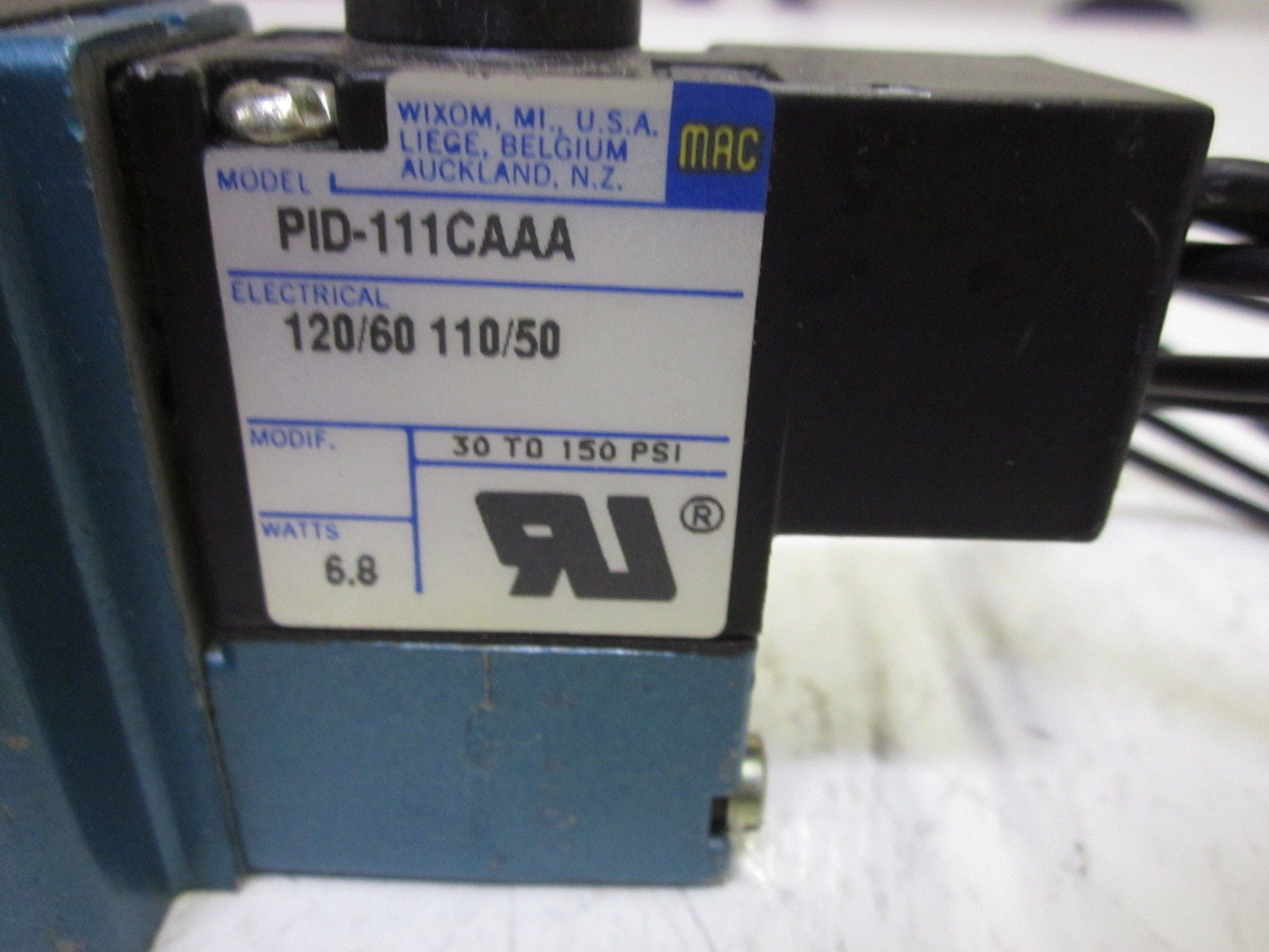 MAC 6211C-000-PM-592DA PNEUMATIC VALVE  *USED*
