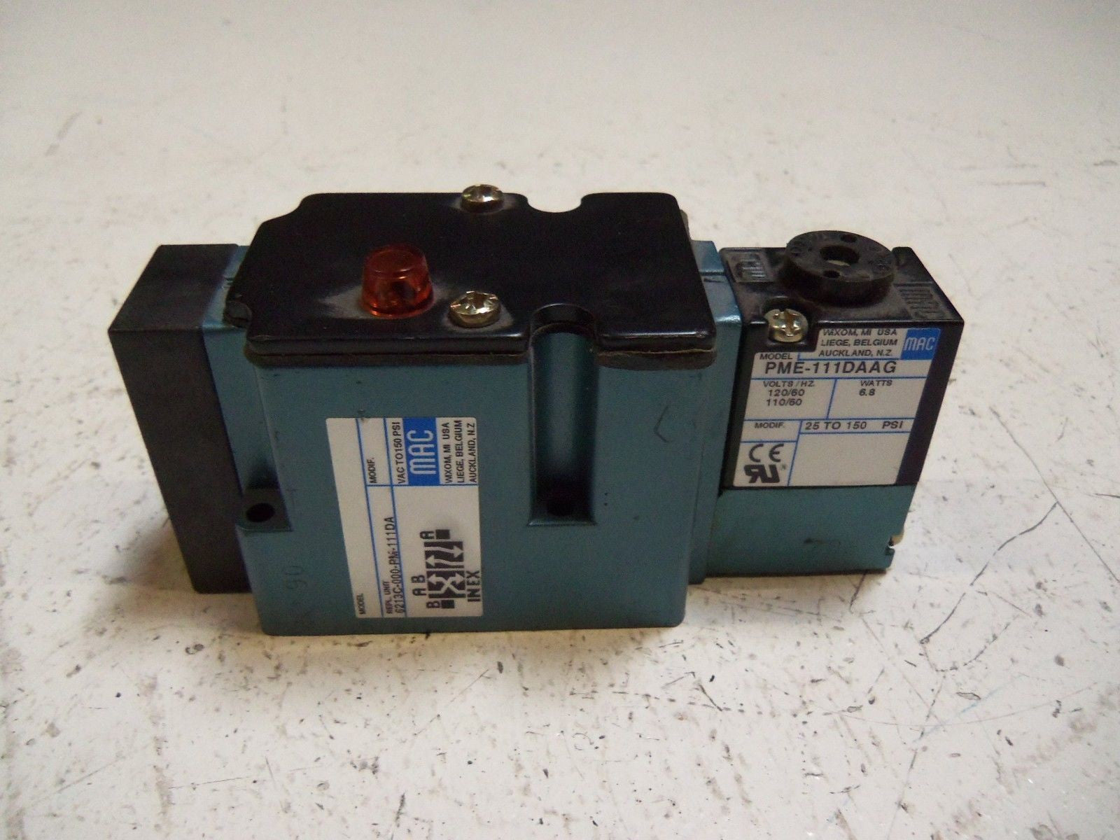 MAC 6213C-000-PM-111DA SOLENOID VALVE *USED*