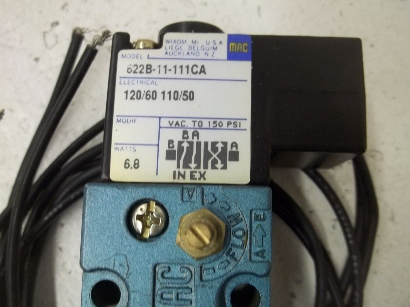 MAC 622B-11-111CA SOLENOID VALVE *USED*
