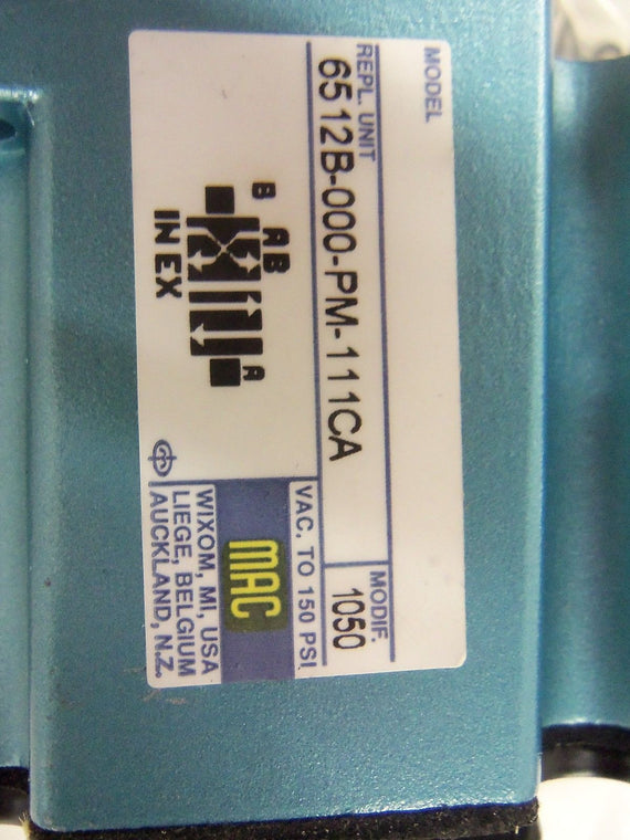 MAC 6512B-000-PM-111CA *NEW IN BOX*