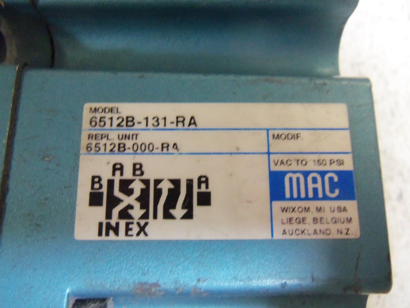 MAC 6512B-131-RA VALVE *USED*