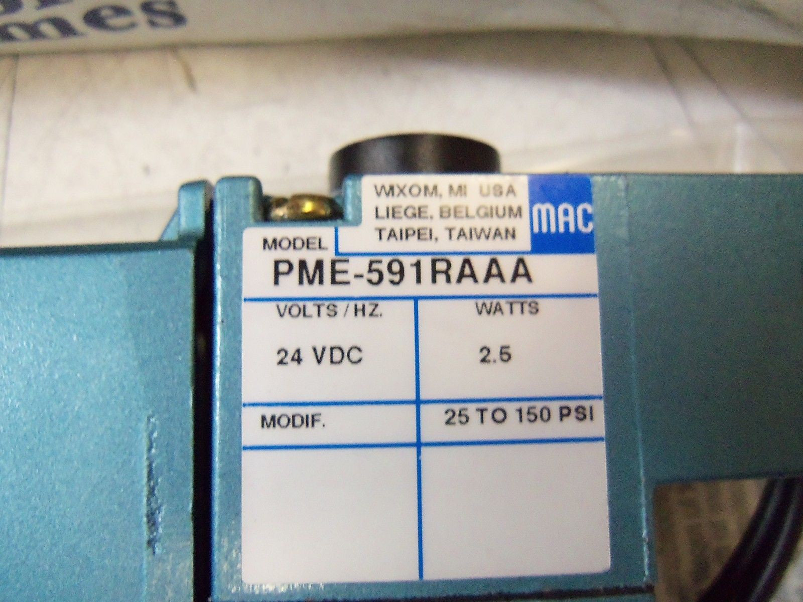 MAC 821C-PM-591RA-152 VALVE *NEW IN BOX*