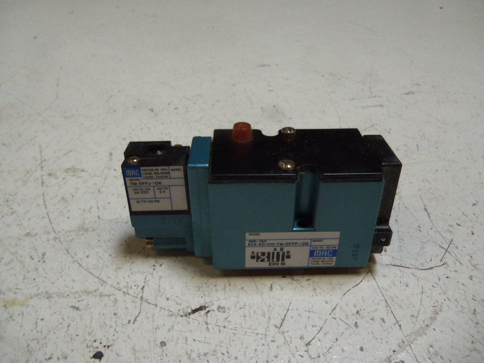 MAC 82A-AC-000-TM-DFFP-1DK SOLENOID VALVE *USED*