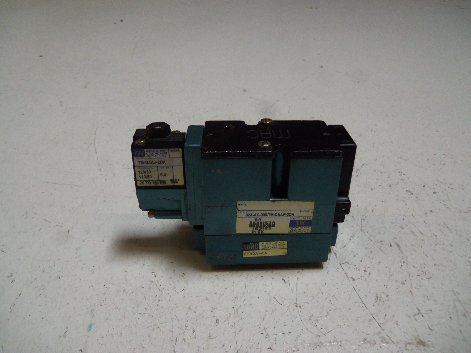 MAC 82A-AC-000-TM-DAAP-2DA SOLENOID VALVE *USED*