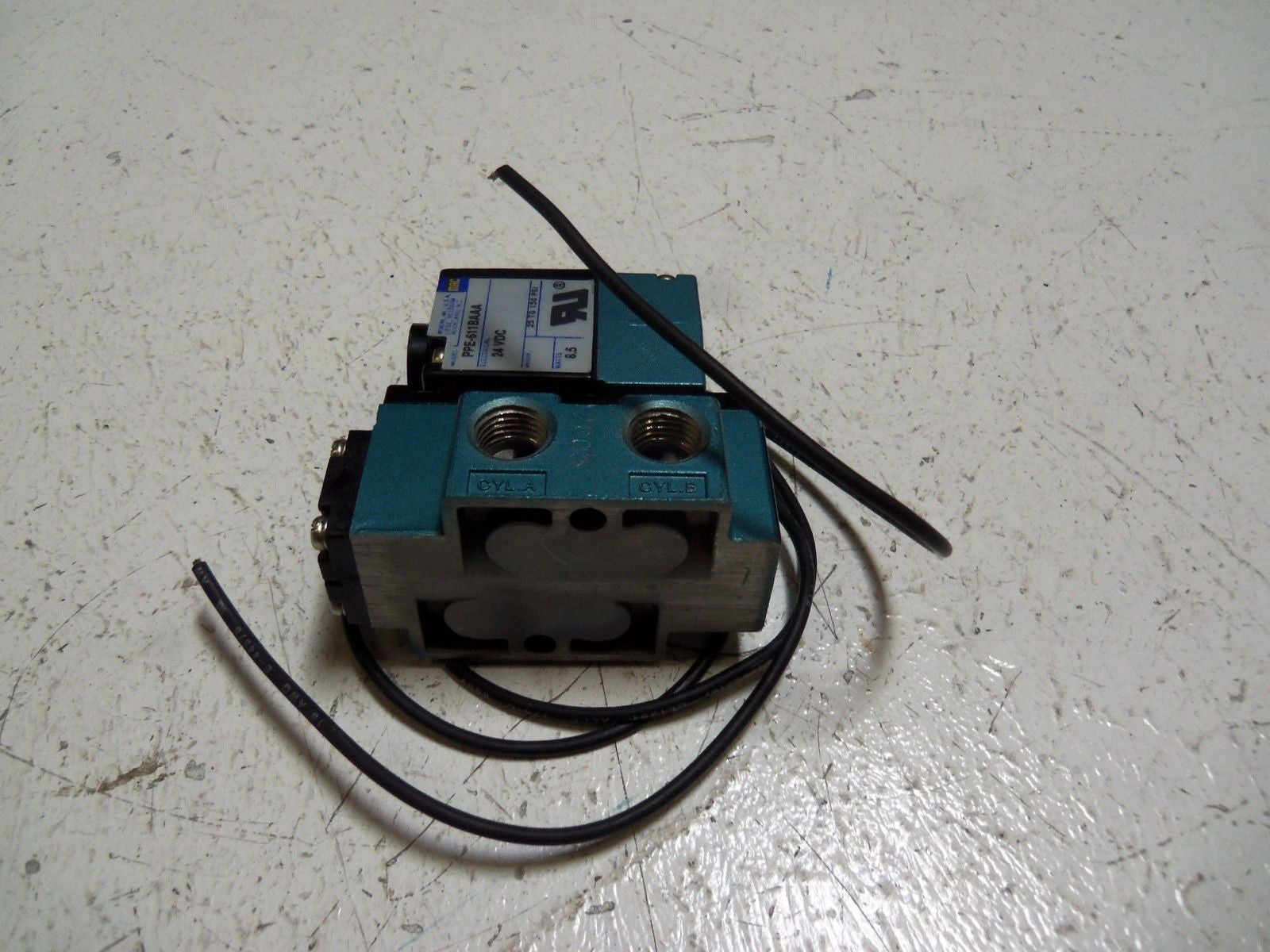 MAC 9128-PP-611BA SOLENOID PNEUMATIC VALVE *USED*