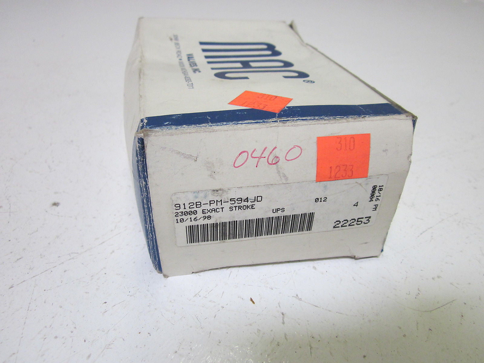 MAC 912B-PM-594JD PNEUMATIC VALVE  *NEW IN BOX*