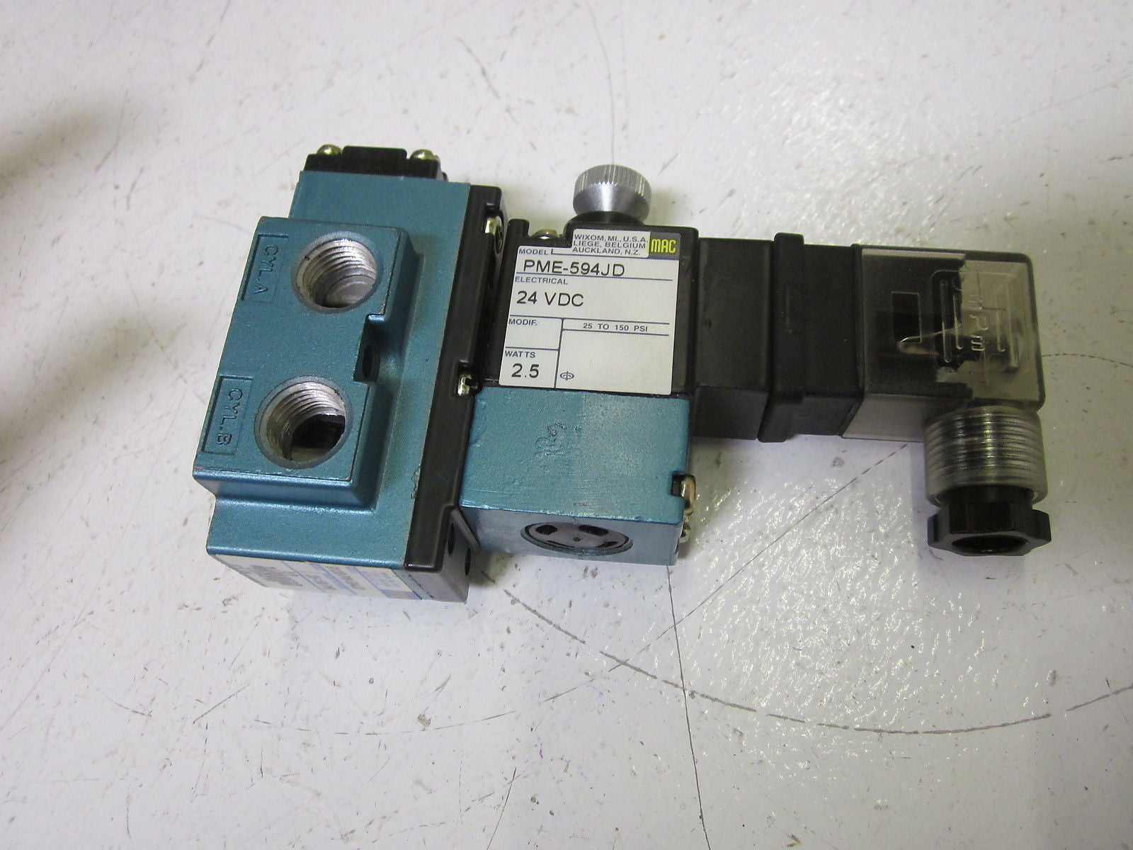 MAC 912B-PM-594JD PNEUMATIC VALVE  *NEW IN BOX*