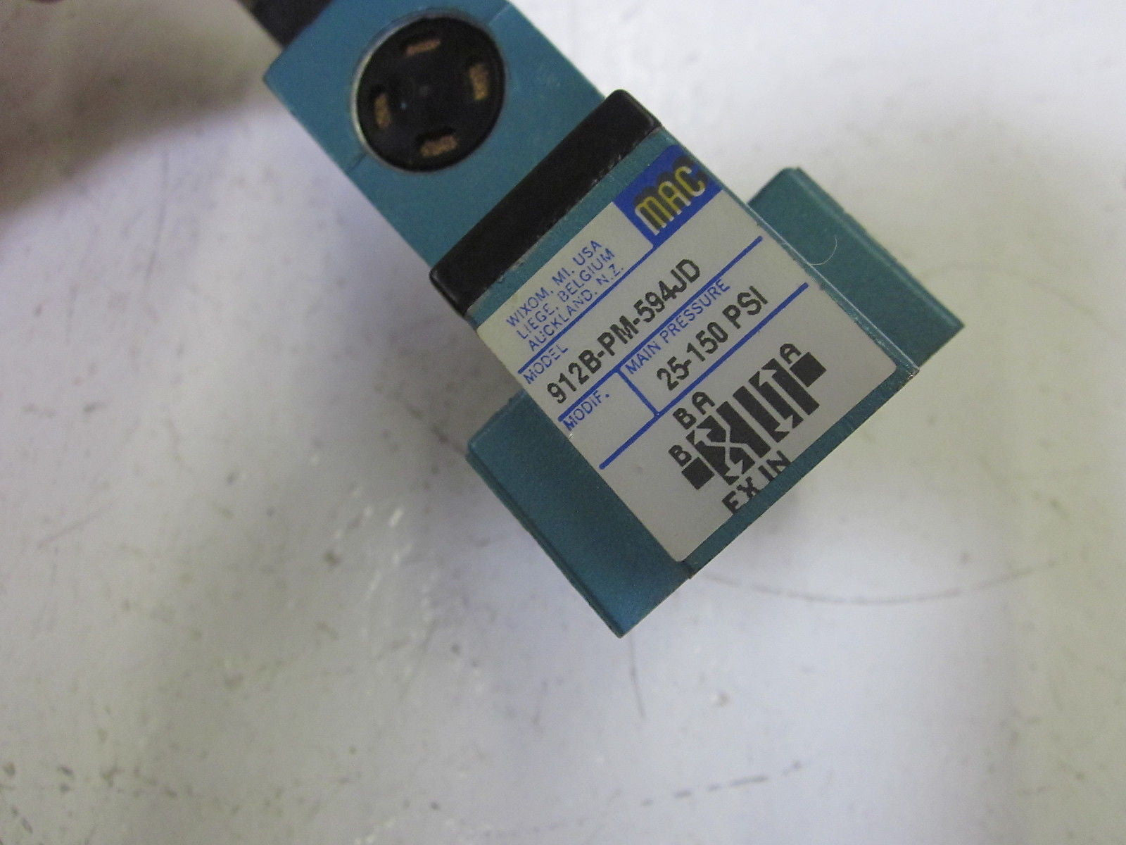 MAC 912B-PM-594JD PNEUMATIC VALVE  *NEW IN BOX*
