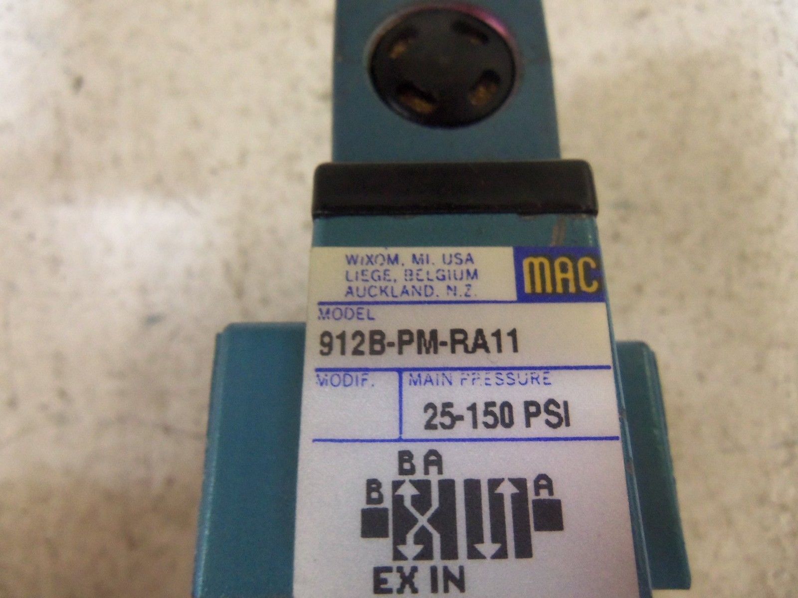 MAC 912B-PM-RA11 VALVE *NEW IN BOX*