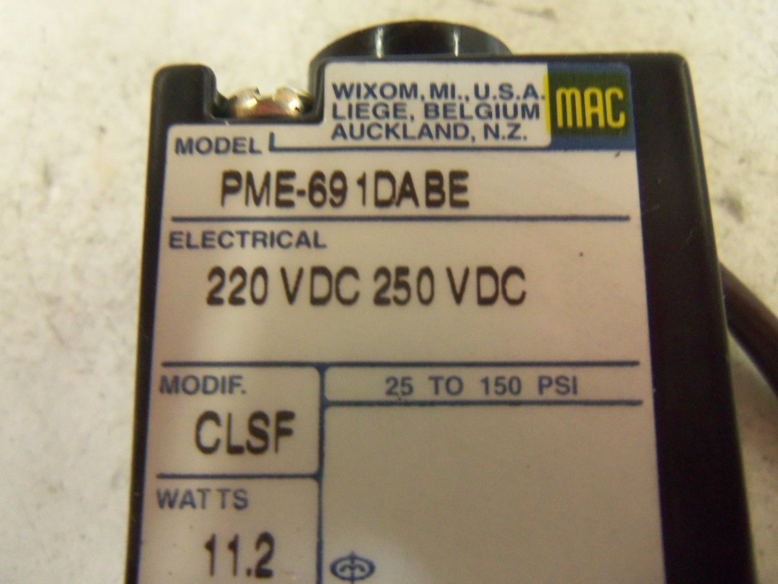 MAC PME-691DABE SOLENOID VALVE *NEW NO BOX*