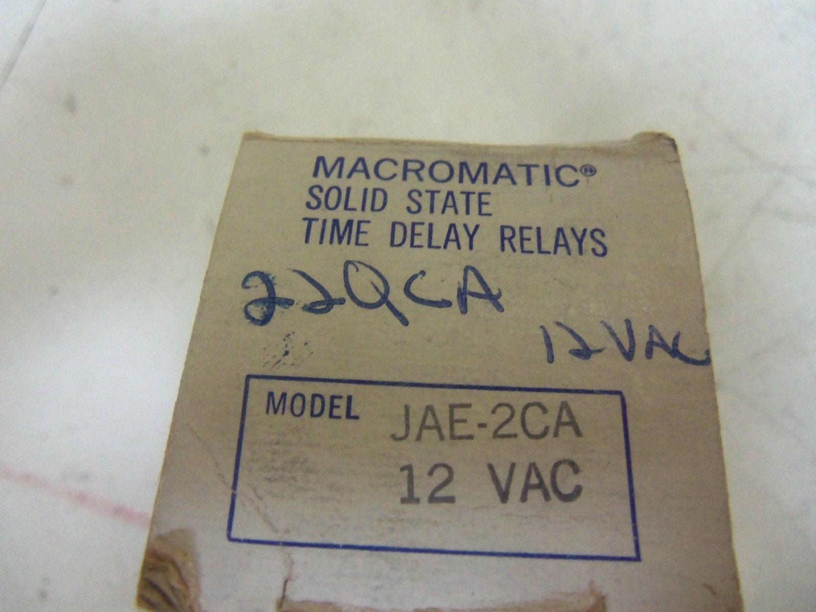 MACROMATIC JAE-2CA SOLID STATE TIME DELAY RELAY *NEW IN BOX*