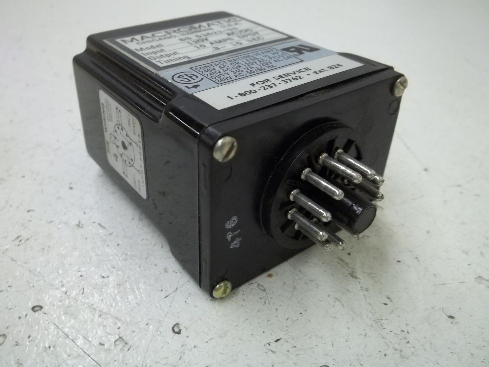 MACROMATIC SS51622-05 SOLID SATE TIME DELAY  RELAY 120V *NEW IN BOX*