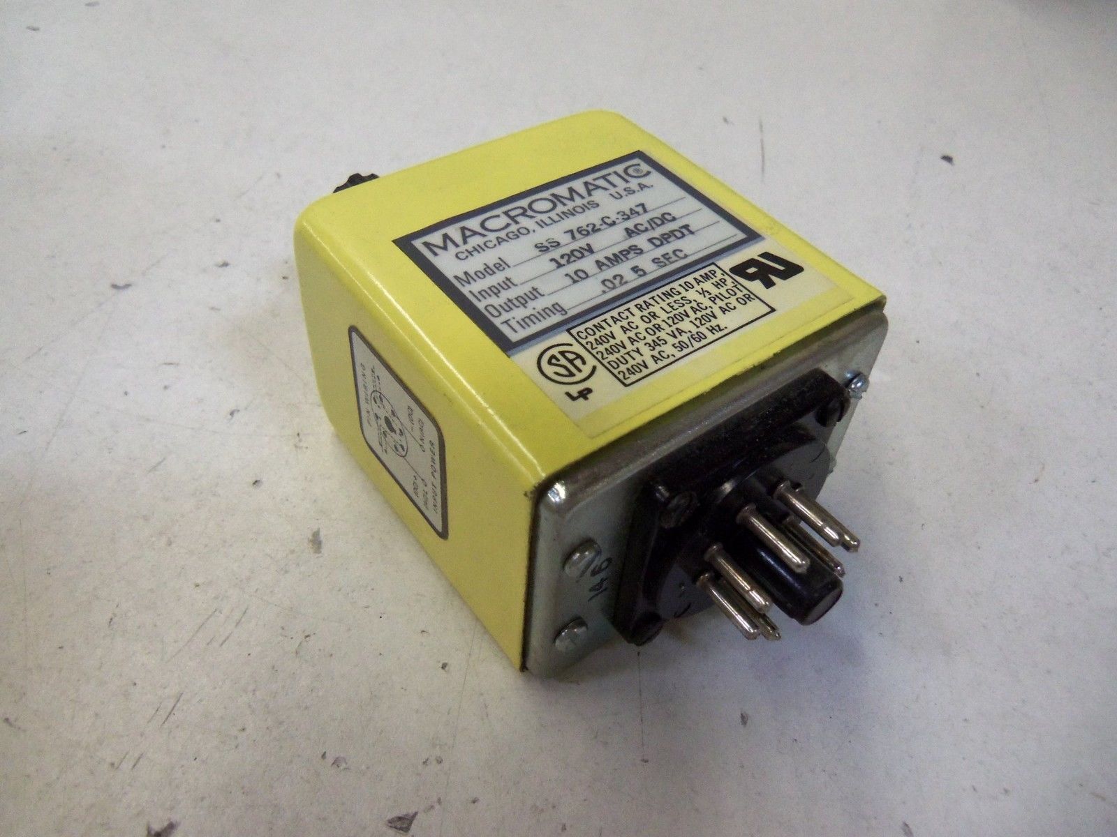MACROMATIC SS 762-C-347 SOLID STATE TIME DELAY RELAY *NEW IN BOX*