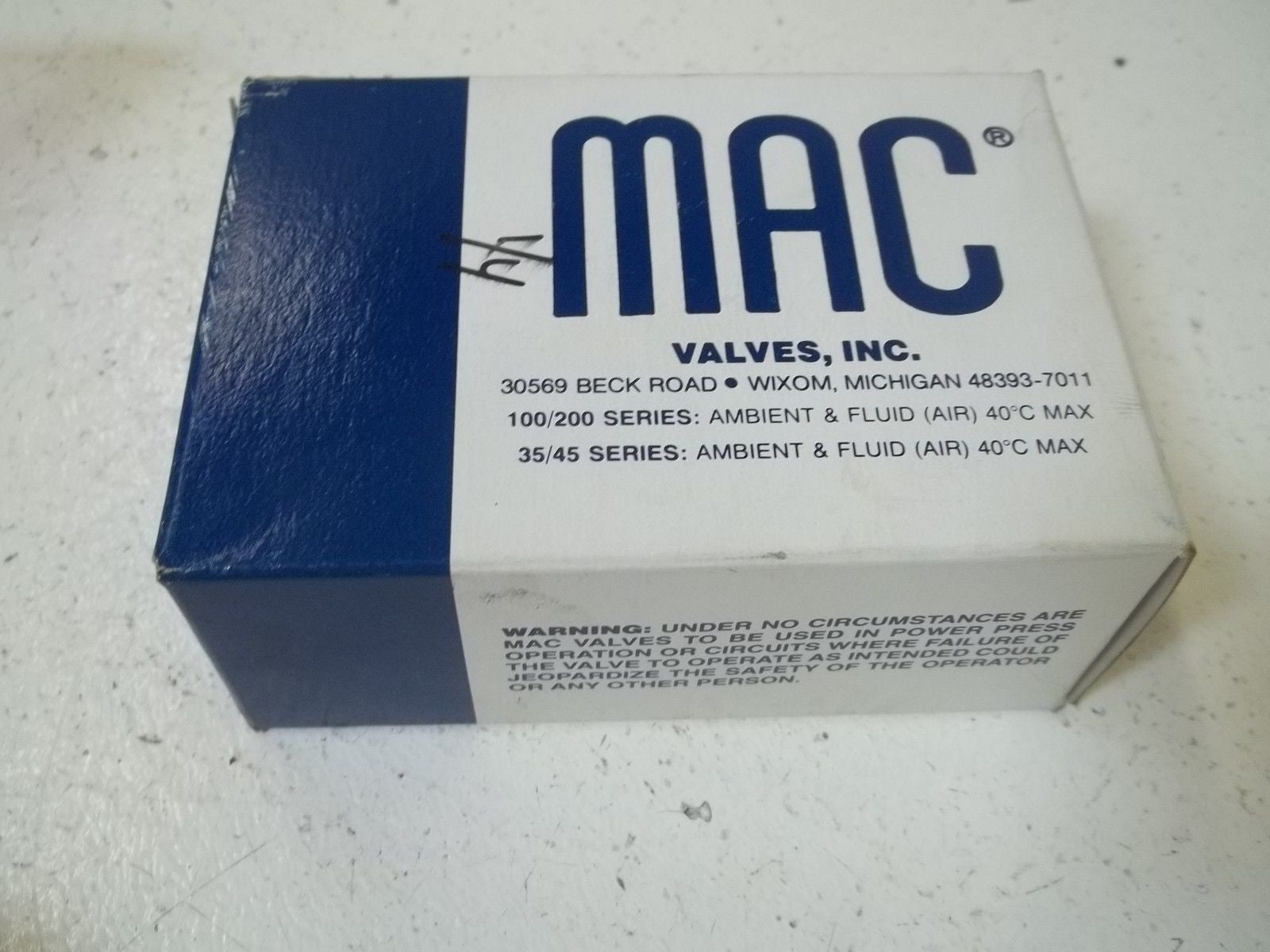 MAC VALVE 1113A-036 PUSH BUTTON OPERATOR *NEW IN BOX*