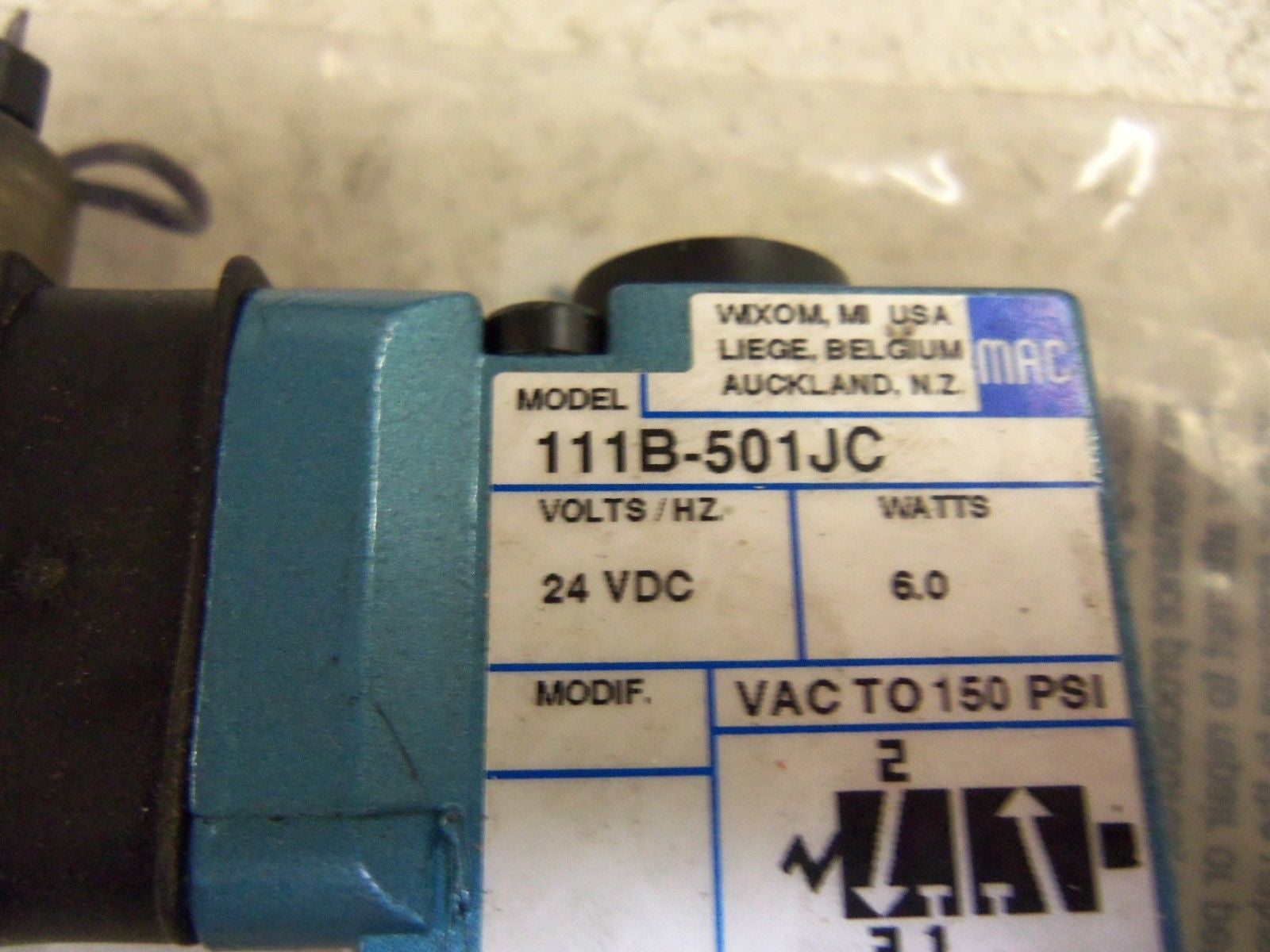 MAC VALVES 111B-501JC SOLENOID VALVE *NEW NO BOX*