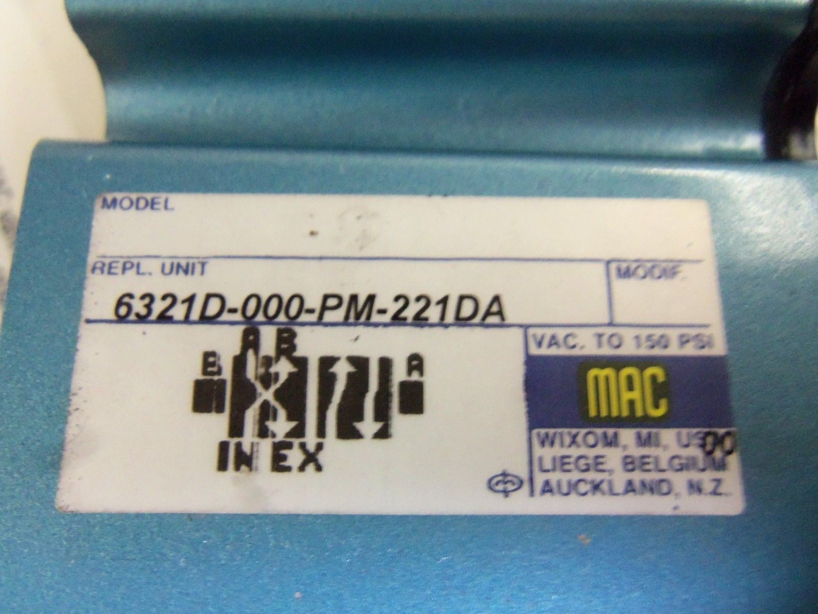 MAC VALVE 6321D-000-PM-221DA  *NEW*