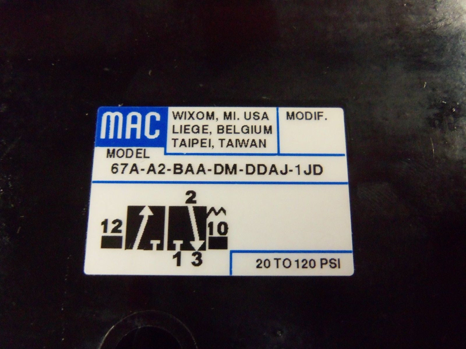 MAC VALVE 67A-A2-BAA-DM-DDAJ-1JD *NEW*