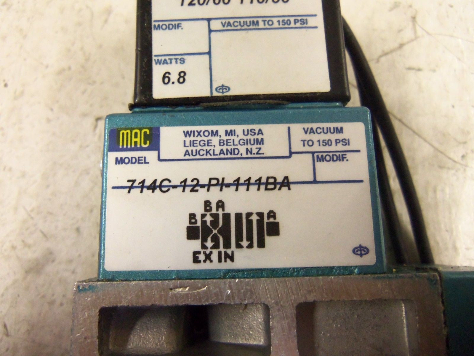 MAC VALVE 714C-12-PI-111BA *USED*