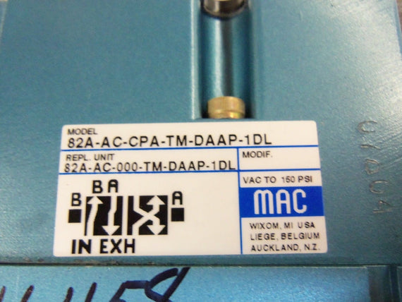 MAC VALVE 82A-AC-CPA-TM-DAAP-1DL *USED*