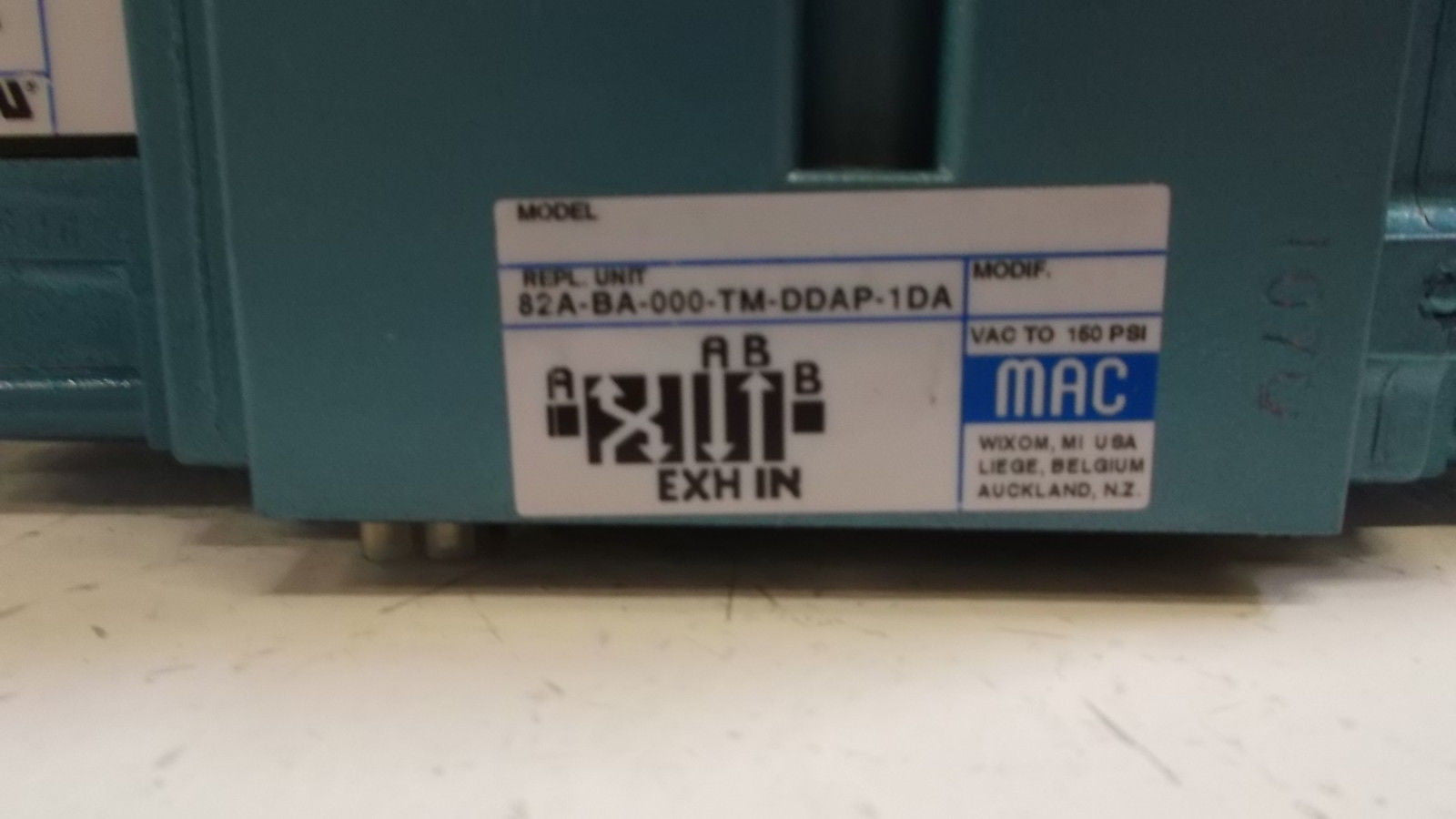 MAC VALVE  82A-BA-00-TM-DDAP-1DA *USED*