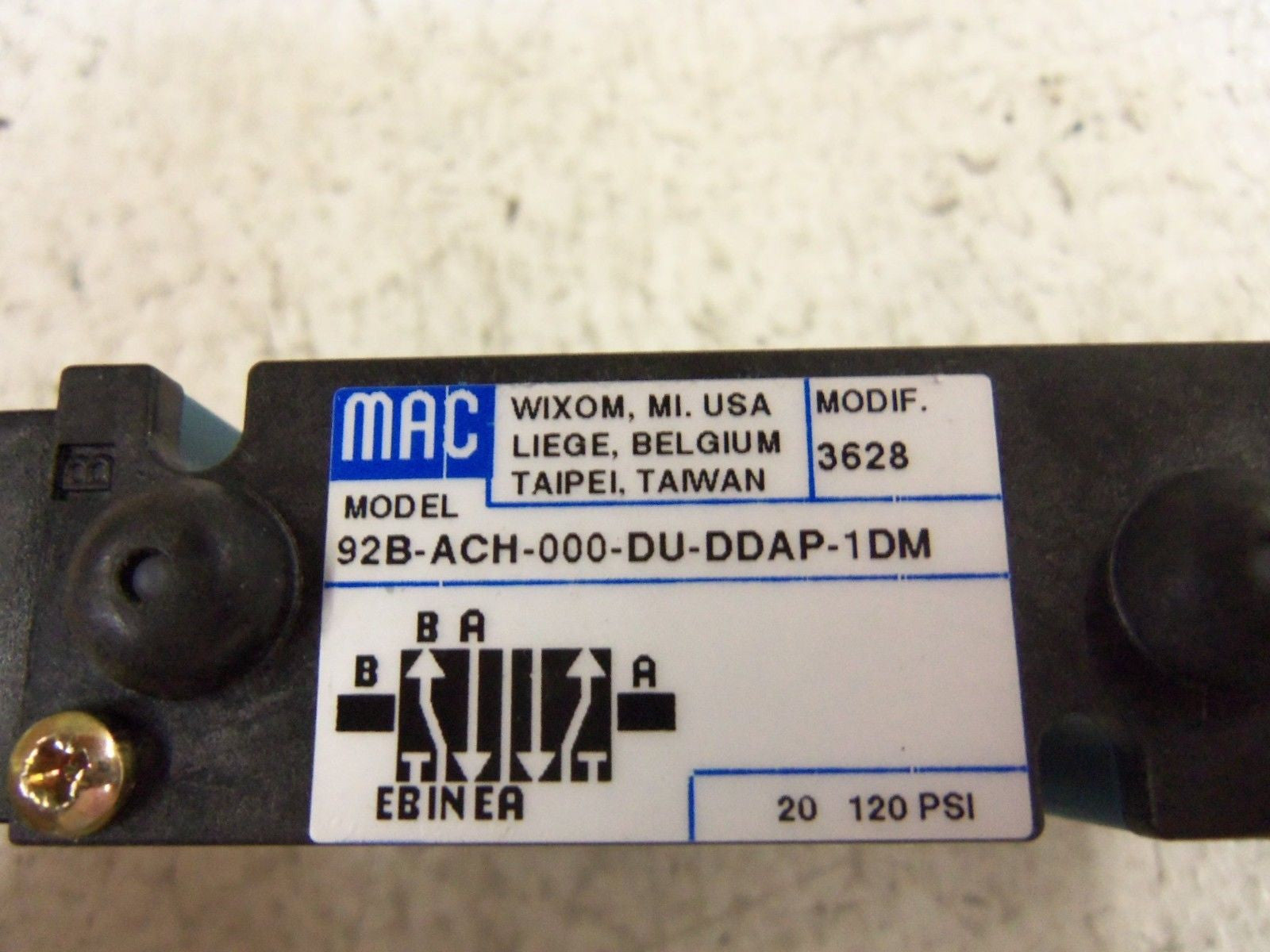 MAC VALVE 92B-ACH-000-DU-DDAP-1DM *USED*