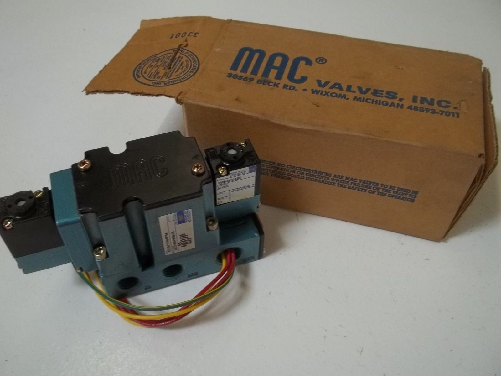 MAC VALVE INC. 6321D-213-PM-591DA SOLENOID VALVE *USED*