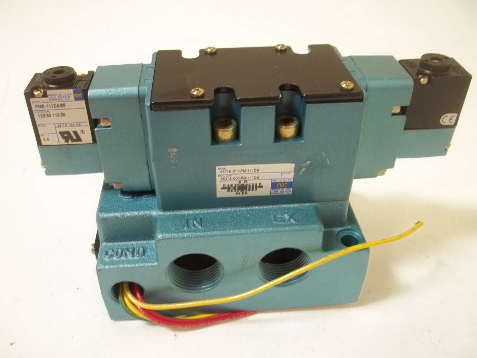 MAC VALVE INC. 6631A-311-PM-111DA W/ PME-111DABE(2) SOLENOID VALVE*USED*