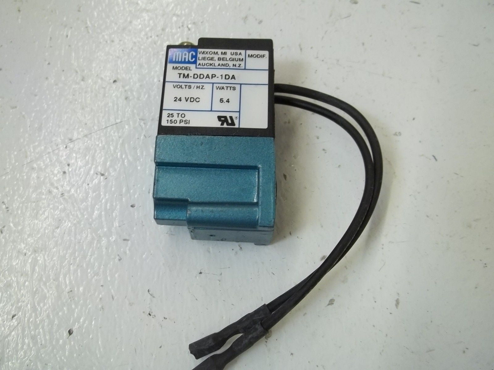 MAC VALVE INC. TM-DDAP-1DA PILOT OPERATOR VALVE *USED*